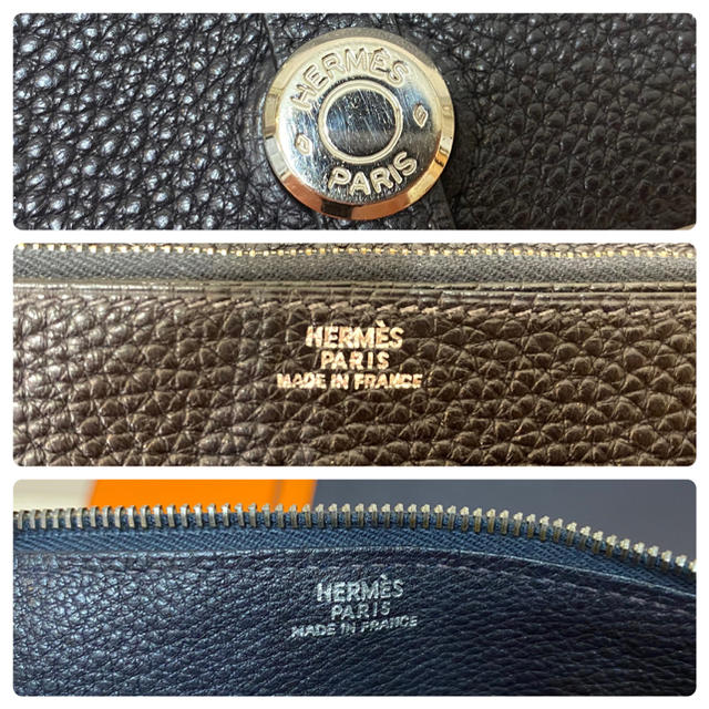 Hermes(エルメス)のエルメス　ドゴンGM トゴ　ブルーインディゴ　パラジウム レディースのファッション小物(財布)の商品写真