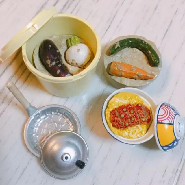 リーメント ぷちサンプルシリーズ カツ丼＆ぬか漬け！？ エンタメ/ホビーのフィギュア(その他)の商品写真