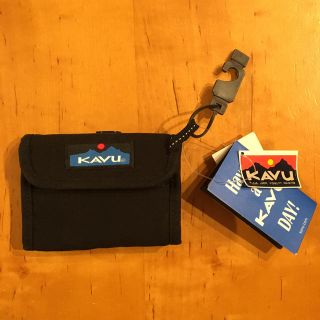 カブー(KAVU)の新品 KAVU 財布 Wally Wallet ブラック(折り財布)