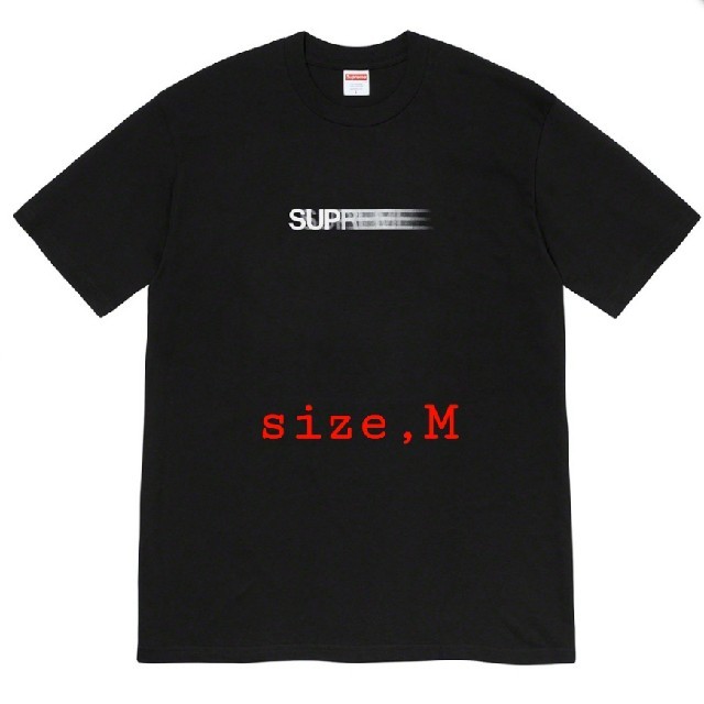 M 黒 Supreme Motion Logo Tee モーションロゴ