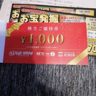 ヴィレッジヴァンガード　12000円株主優待券(ショッピング)