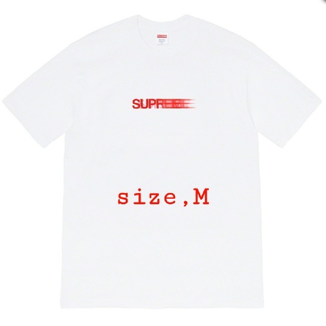 M 白 Supreme Motion Logo Tee モーションロゴ