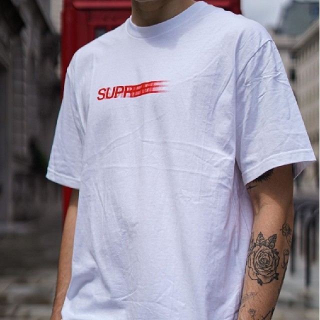 Supreme(シュプリーム)のL 白 Supreme Motion Logo Tee モーションロゴ メンズのトップス(Tシャツ/カットソー(半袖/袖なし))の商品写真