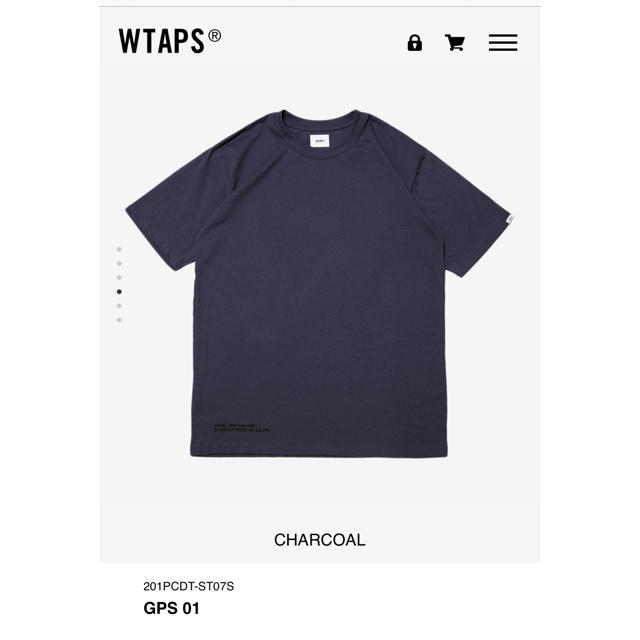 W)taps - 20SS wtaps GPS Tシャツ サイズM チャコール 新品の通販 by ...