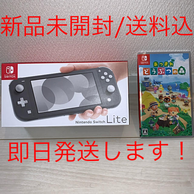 Nintendo switch Lite グレー ＋ あつまれどうぶつのもり - 家庭用