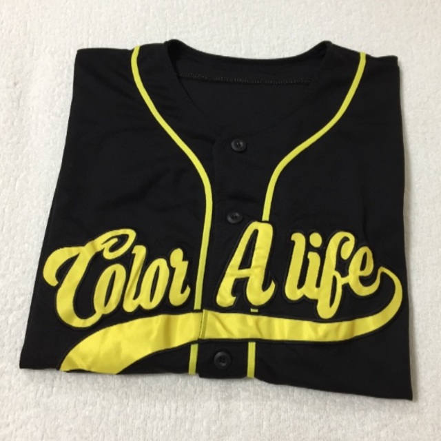 AAA color a life ベースボールシャツ 黄