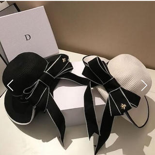 ディオール(Dior)のBeeモチーフ付きストローハット(麦わら帽子/ストローハット)