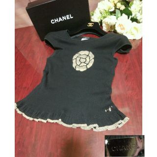 シャネル(CHANEL)のシャネル　トップス　カットソー(カットソー(半袖/袖なし))