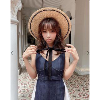 発送前セール!eimy istoire ribbon boater hat