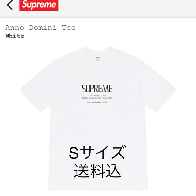 Supreme(シュプリーム)のsupreme anno domini Tee  Sサイズ メンズのトップス(Tシャツ/カットソー(半袖/袖なし))の商品写真