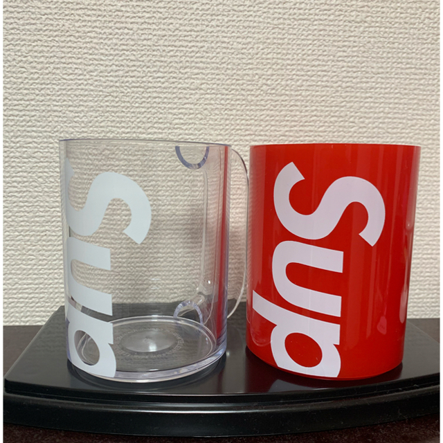 Supreme(シュプリーム)のsupreme heller mugs マグ　クリア　RED インテリア/住まい/日用品のキッチン/食器(グラス/カップ)の商品写真