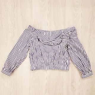 ザラ(ZARA)の美品【ZARA】ブラウス　トップス　ストライプ(シャツ/ブラウス(長袖/七分))