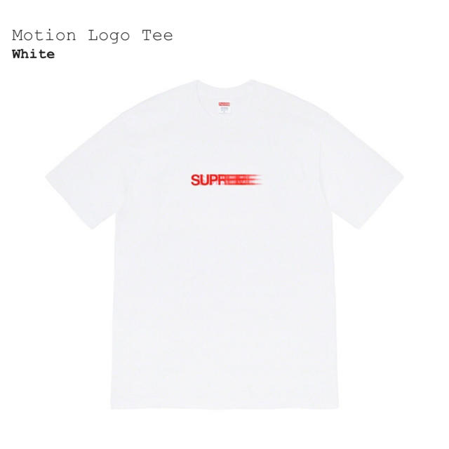 込み 白 L Supreme 2020ss Motion Logo Tee