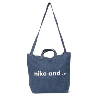 ニコアンド(niko and...)のniko and... オリジナル ニコロゴトートバッグ 2way ブルー(トートバッグ)