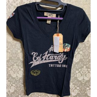 エドハーディー(Ed Hardy)の【正規品タグ付】エドハーディー ブラック　Tシャツ レディース Lサイズ(Tシャツ(半袖/袖なし))