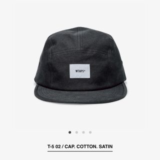 EX38 WTAPS T-6 02 CAP.COTTON.SATIN BLACK