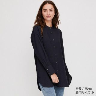 ユニクロ(UNIQLO)のユニクロ リネンブレンドスタンドカラーチュニック(チュニック)