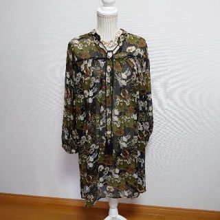 ザラ(ZARA)のザラ　ボタニカル　シースルーワンピース(ロングワンピース/マキシワンピース)