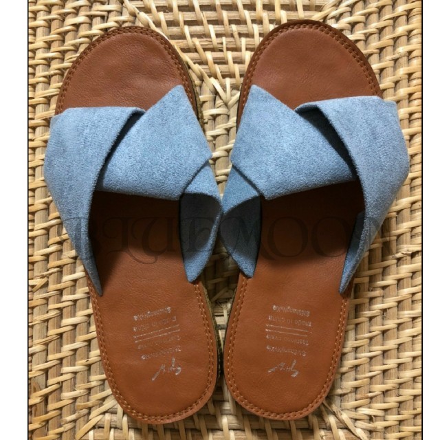 サンダル 23cm カジュアル ペタンコ ブルー BLUE ビーチサンダル レディースの靴/シューズ(サンダル)の商品写真