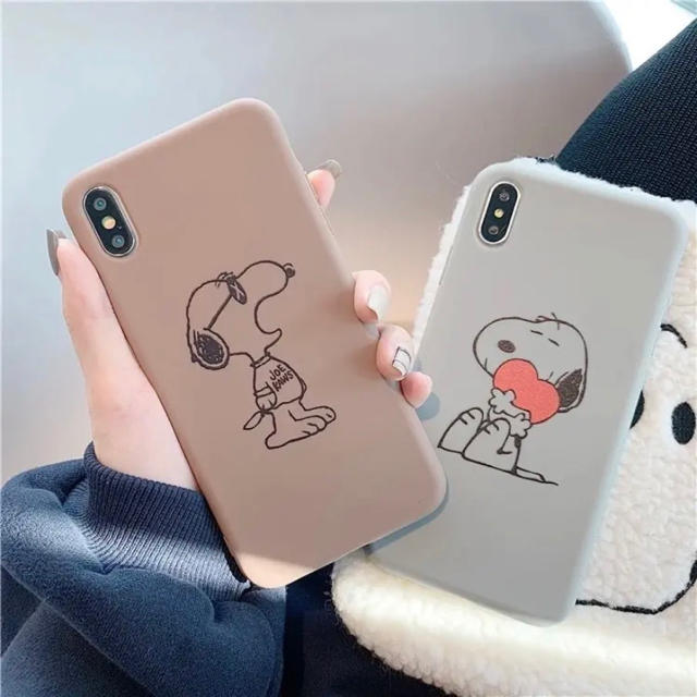 シンプルくすみカラーiphoneケース スヌーピーの通販 By みさよ S Shop ラクマ