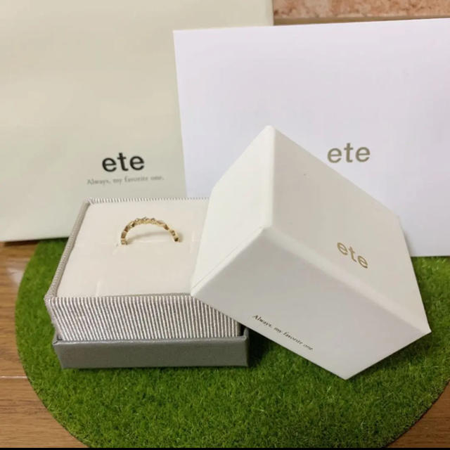 ete(エテ)のete K10 レイヤード　ダイヤモンドリング　7号 レディースのアクセサリー(リング(指輪))の商品写真