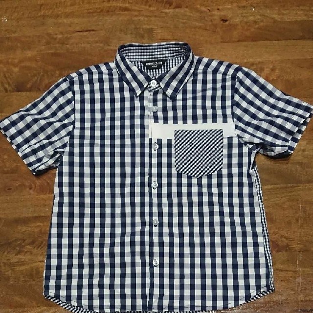 COMME CA ISM(コムサイズム)の半袖シャツ チェックシャツ 120 キッズ/ベビー/マタニティのキッズ服男の子用(90cm~)(ブラウス)の商品写真