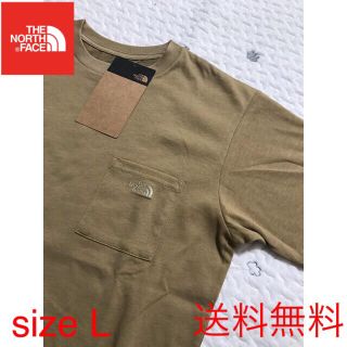 ザノースフェイス(THE NORTH FACE)の【新品】THE NORTH FACE ノースフェイス　Tシャツ　ベージュ　L(Tシャツ/カットソー(半袖/袖なし))