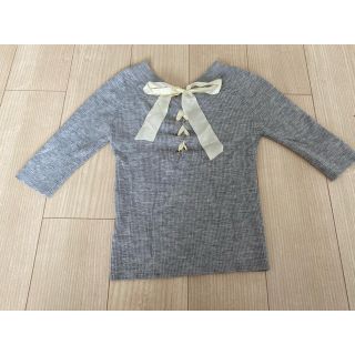 ジルバイジルスチュアート(JILL by JILLSTUART)のJILLバックリボン　半袖ニットトップス(カットソー(半袖/袖なし))