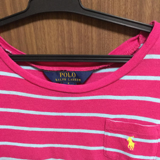 POLO RALPH LAUREN(ポロラルフローレン)の中古品（送料込）ラルフローレン　ボーダー　ワンピース　120 キッズ/ベビー/マタニティのキッズ服女の子用(90cm~)(ワンピース)の商品写真