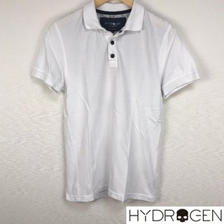 ハイドロゲン(HYDROGEN)の美品 ハイドロゲン 半袖ポロシャツ ホワイト サイズS(ポロシャツ)