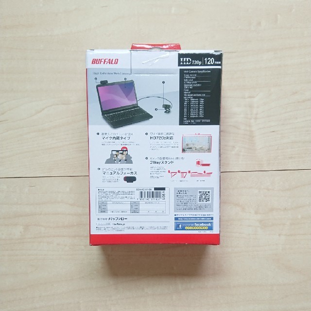 Buffalo(バッファロー)のバッファロー Webカメラ BSWHDM06BK スマホ/家電/カメラのPC/タブレット(PC周辺機器)の商品写真