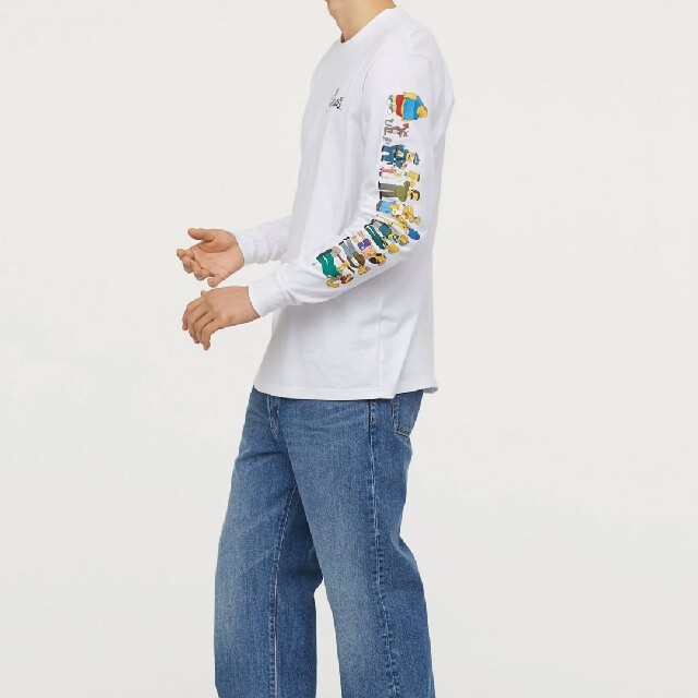 H&M(エイチアンドエム)のシンプソンズ レアキャラ 全員集合 ロンT メンズのトップス(Tシャツ/カットソー(半袖/袖なし))の商品写真