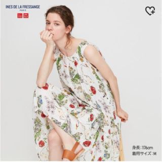 ユニクロ(UNIQLO)のユニクロ　イネスコラボ　プリーツワンピ　新品(ロングワンピース/マキシワンピース)