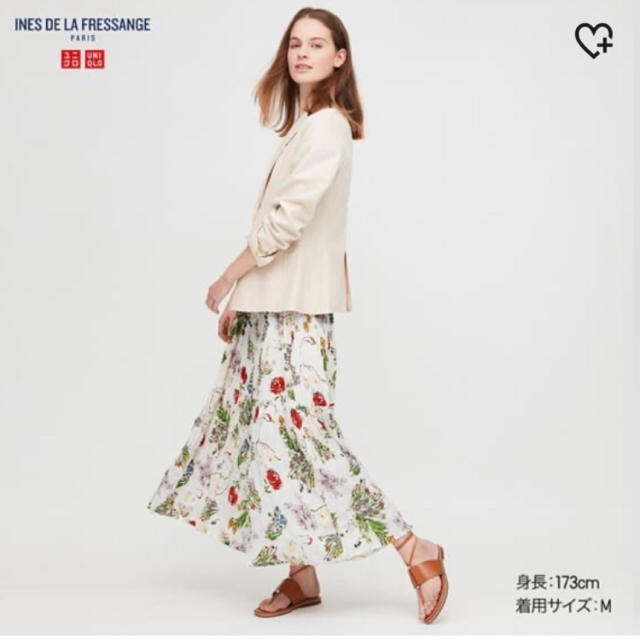 UNIQLO(ユニクロ)のユニクロ　イネスコラボ　ツイストプリーツロングスカート　新品 レディースのスカート(ロングスカート)の商品写真