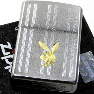 プレイボーイ(PLAYBOY)の送料無料☆zippo☆PLAYBOY☆ゴールドバニー☆ストライプ☆ジッポ(タバコグッズ)