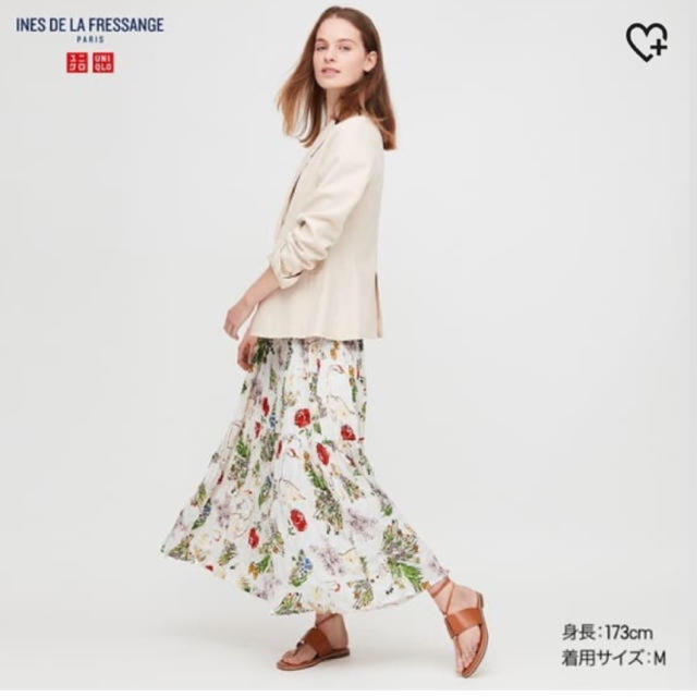 UNIQLO(ユニクロ)のユニクロ　イネスコラボ　ツイストプリーツロングスカート　新品 レディースのスカート(ロングスカート)の商品写真