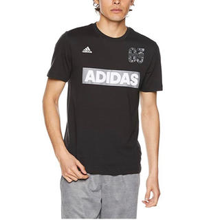 アディダス(adidas)のアディダスのグラフィックロゴ Tシャツ メンズ 送料無料　黒 M  (Tシャツ/カットソー(半袖/袖なし))