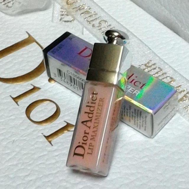 Dior(ディオール)のディオールアディクトリップマキシマイザー001＆ディオール巾着ポーチ コスメ/美容のベースメイク/化粧品(リップグロス)の商品写真