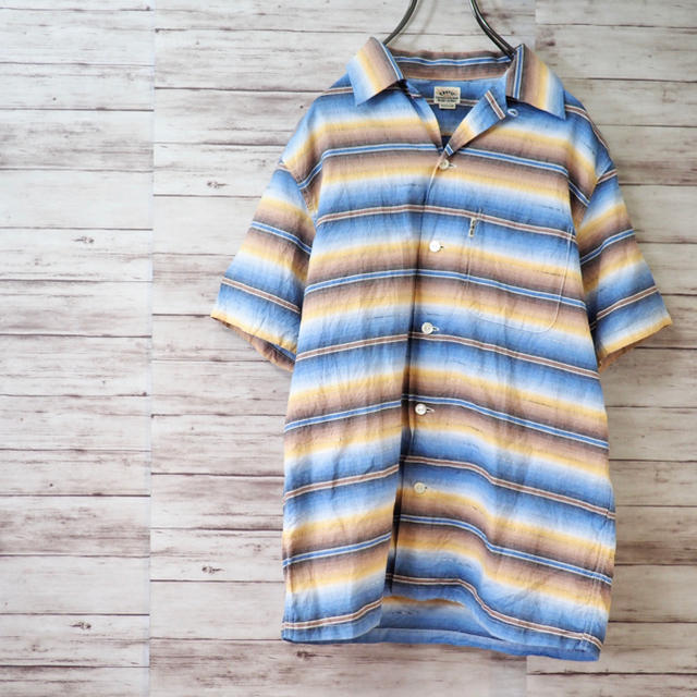 COOTIE Native Border S/S Open Neck Shirt