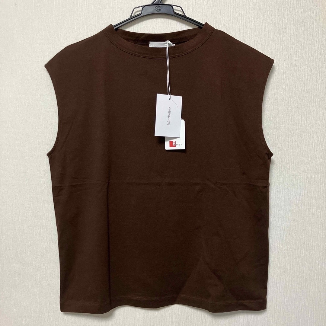 新品未使用【handvaerk】ボトルネック ノースリーブＴシャツ WOMEN