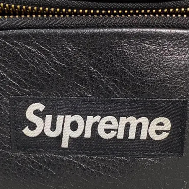 17SS supreme leather waist bag レザー 1