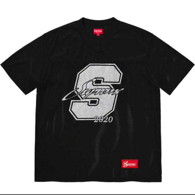 Supreme Glitter Football Top Sサイズ　黒