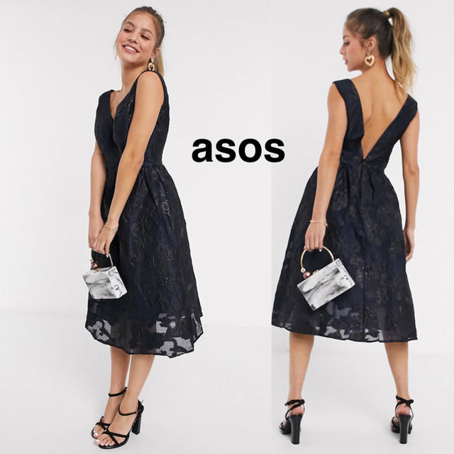 asos(エイソス)の値下げ中❗️＊ ASOS＊Aラインミディドレス　新品タグ付 レディースのフォーマル/ドレス(ミディアムドレス)の商品写真