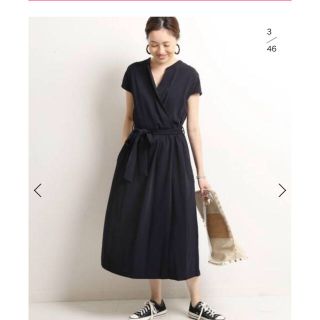 スローブイエナ(SLOBE IENA)の【もなさま専用】スローブイエナ　リボンベルトカシュクールワンピース(ロングワンピース/マキシワンピース)