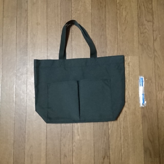 MUJI (無印良品)(ムジルシリョウヒン)の無印良品撥水　横型マイトートバッグ 黒エコバッグ レディースのバッグ(トートバッグ)の商品写真