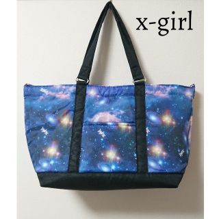 エックスガールステージス(X-girl Stages)の新品 未使用 エックスガール ルートート コラボ マザーズバッグ 宇宙(マザーズバッグ)