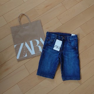 ザラキッズ(ZARA KIDS)の新品ZARAザラキッズデニム116120cmショートハーフパンツ(パンツ/スパッツ)