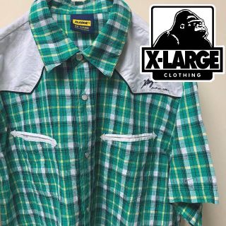 X-LARGE 半袖ウェスタンシャツ M エクストララージ XLARGE 美色