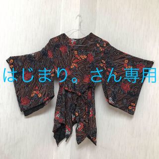 【はじまり。さん専用】レトロ古着 着物スリーブチュニック(チュニック)