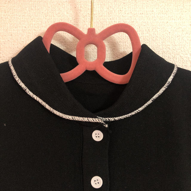 catty kitten 70's polo shirt ブラック レディースのトップス(ポロシャツ)の商品写真